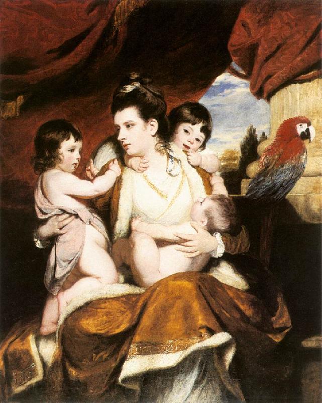REYNOLDS, Sir Joshua Lady Cockburn and her Three Eldest Sons dy Norge oil painting art